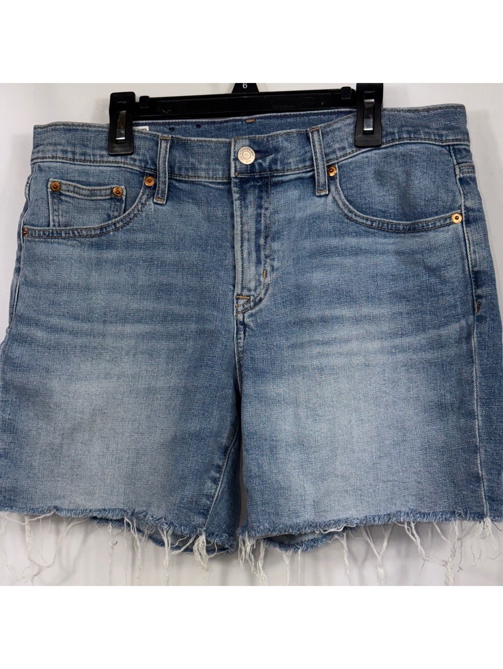 Gap Girlfriend Denim Shorts 29/8 Mid Rise Cutoff